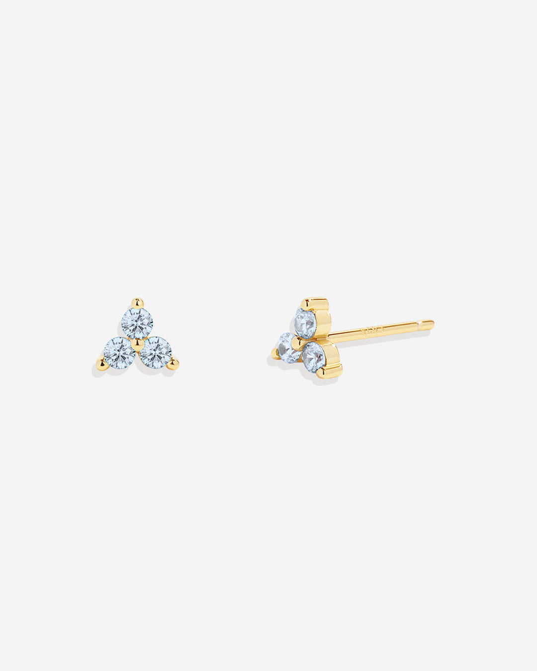 Trinity Birthstone Stud Earrings in June Alexandrite, 18-k-gold-over-sterling-silver by Seeyoura