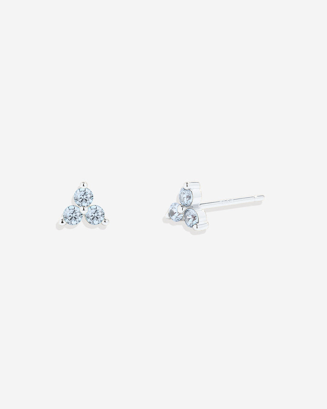 Trinity Birthstone Stud Earrings in June Alexandrite, 925-sterling-silver by Seeyoura