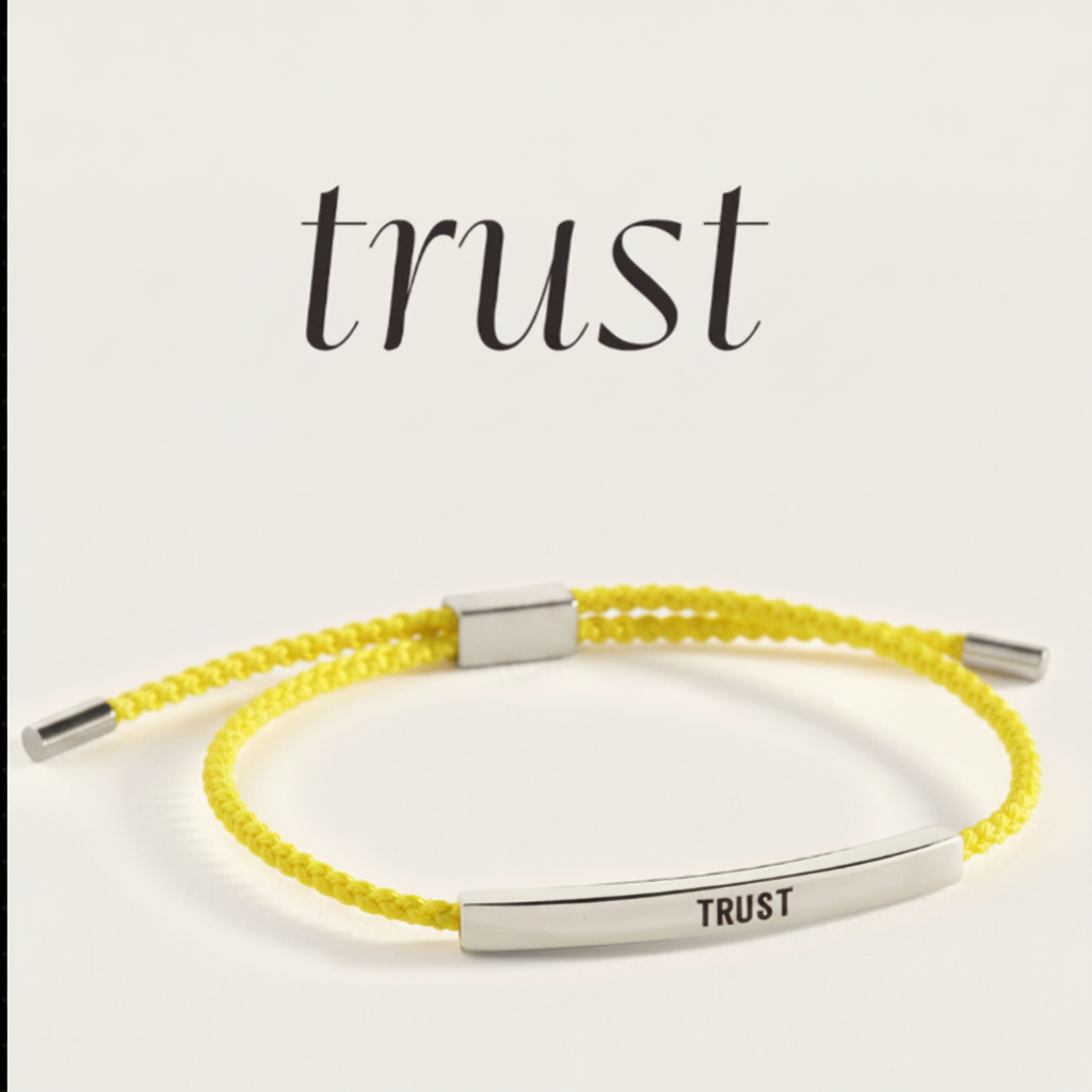 Trust Inspire Bracelet in Lemon Yellow, silver by Seeyoura