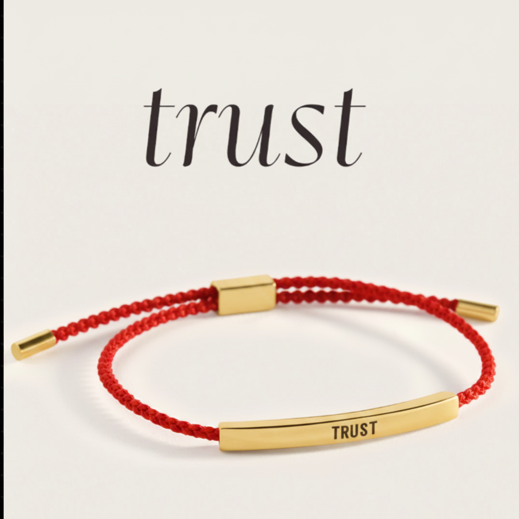 Trust Inspire Bracelet in Lucky Red, gold by Seeyoura