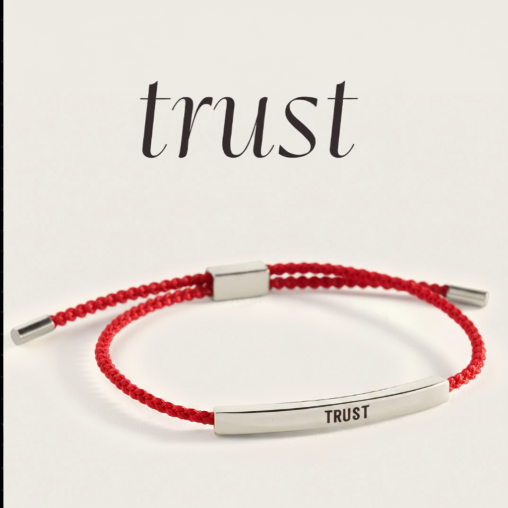 Trust Inspire Bracelet in Lucky Red, silver by Seeyoura