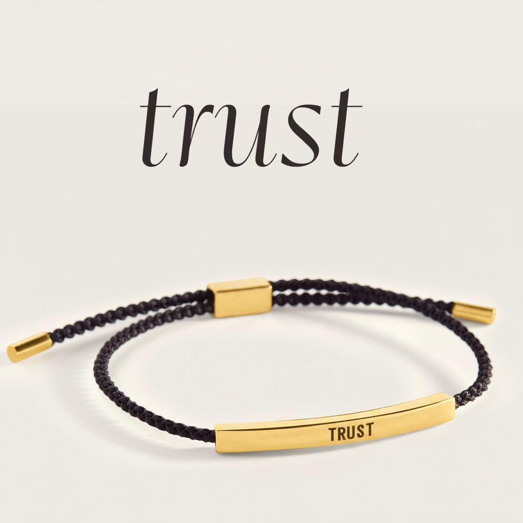 Trust Inspire Bracelet in Midnight Black, silver by Seeyoura