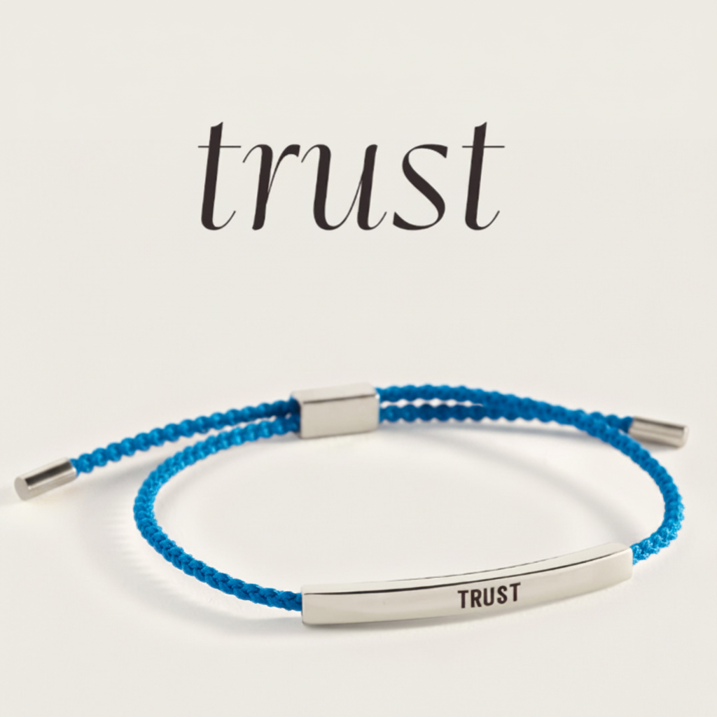 Trust Inspire Bracelet in Royal Blue, silver by Seeyoura