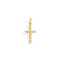 Twisted Cable Cross Charm by Seeyoura