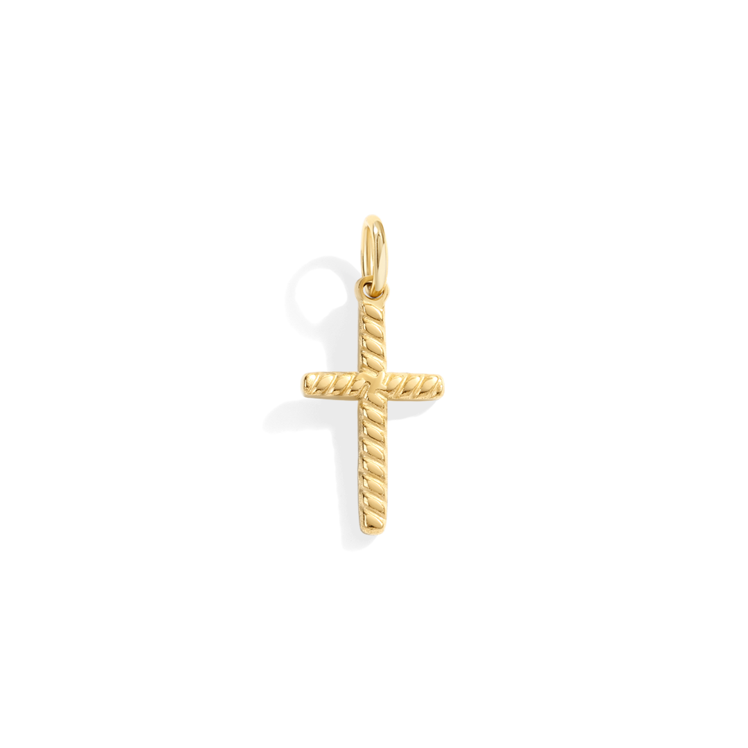 Twisted Cable Cross Charm by Seeyoura