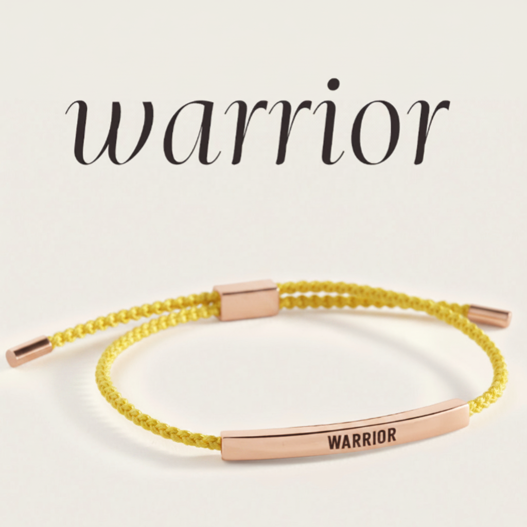 Warrior Inspire Bracelet in Lemon Yellow, 18-k-rose-gold-plated by Seeyoura