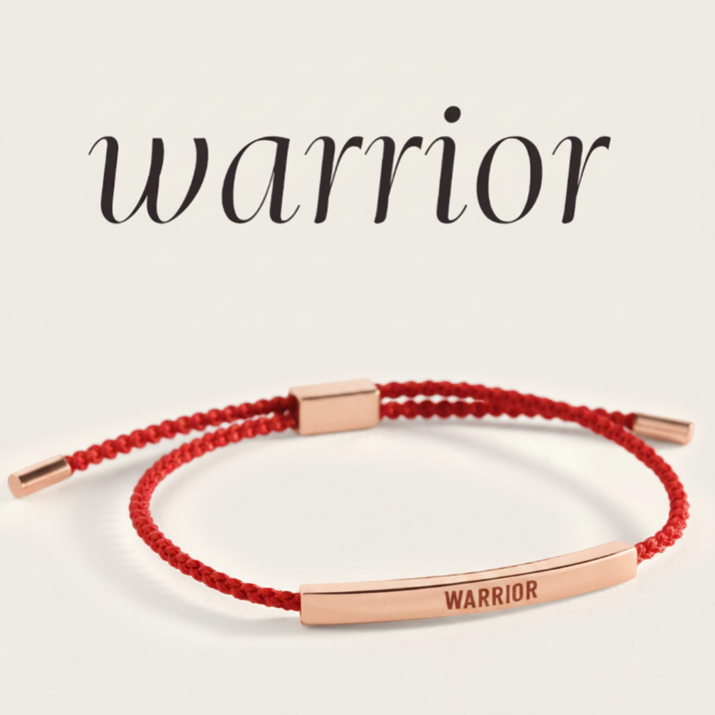 Warrior Inspire Bracelet in Lucky Red, 18-k-rose-gold-plated by Seeyoura