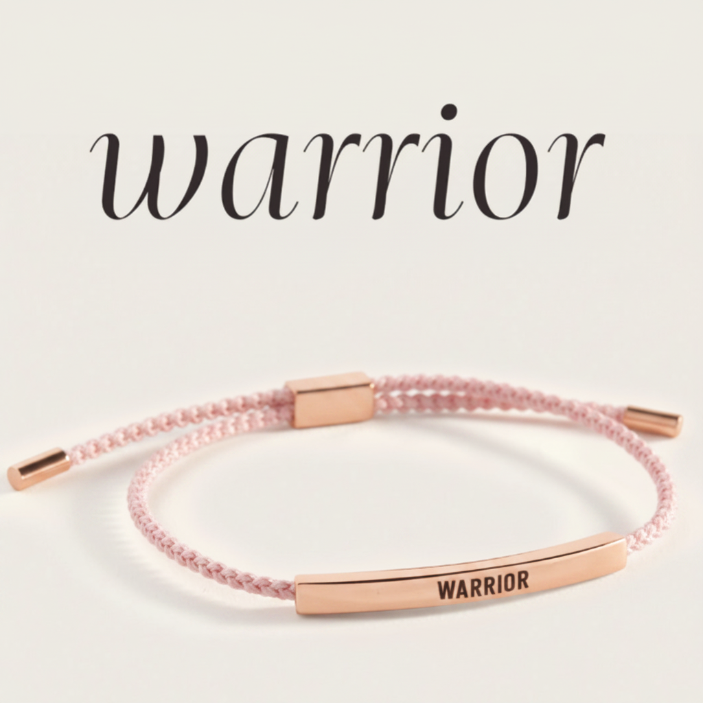 Warrior Inspire Bracelet in Pink, 18-k-rose-gold-plated by Seeyoura