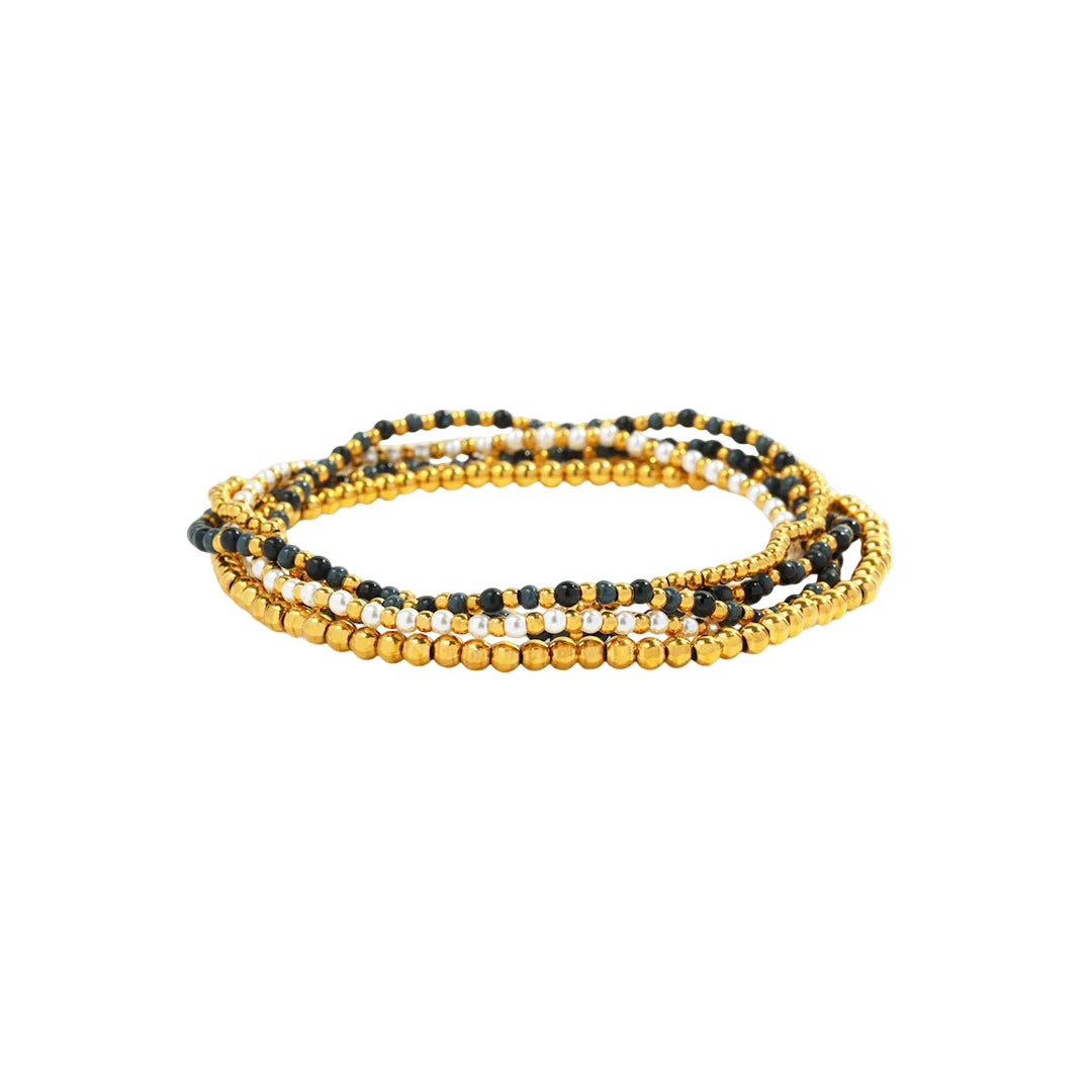 Weather the Storm Beaded Bracelet Stacking Set by Seeyoura