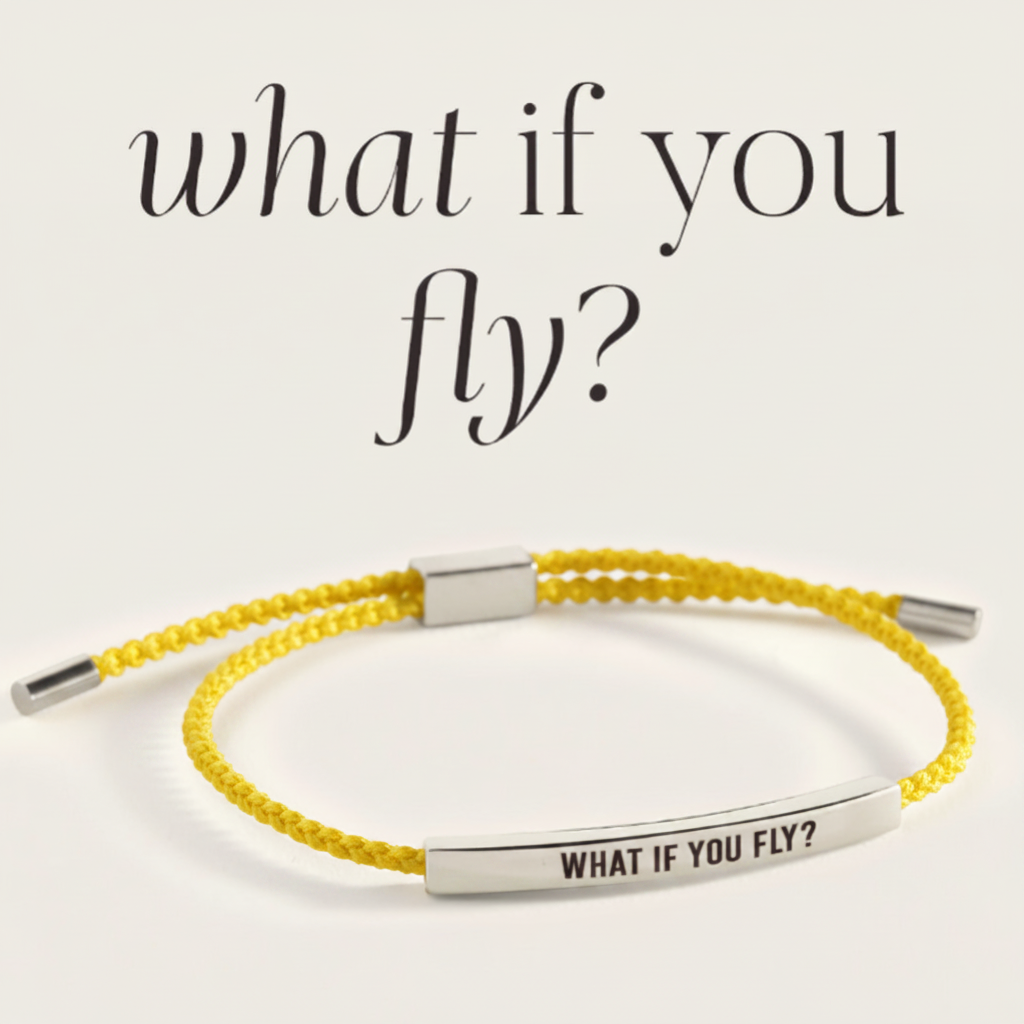 What If You Fly? Inspire Bracelet in Lemon Yellow, silver by Seeyoura