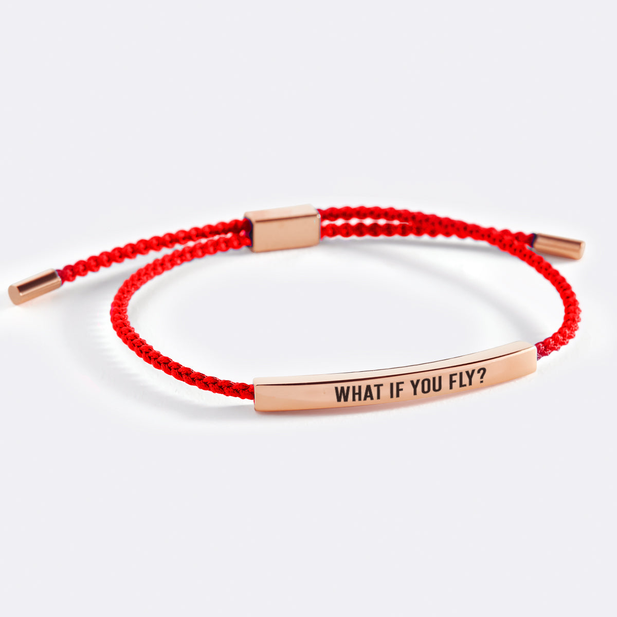 What If You Fly? Inspire Bracelet in Lucky Red, 18-k-rose-gold-plated by Seeyoura
