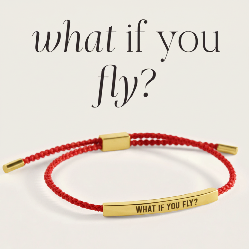 What If You Fly? Inspire Bracelet in Lucky Red, gold by Seeyoura