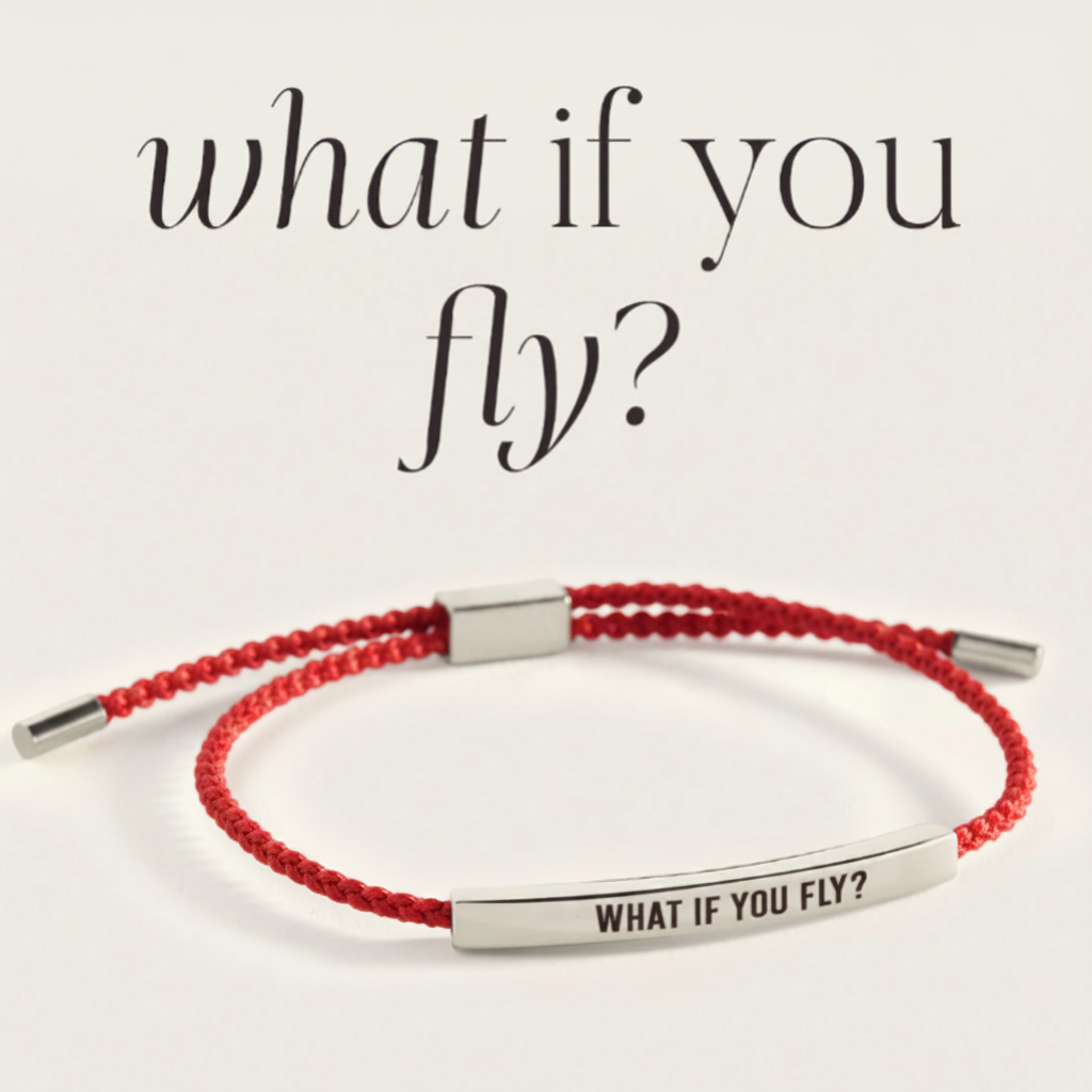 What If You Fly? Inspire Bracelet in Lucky Red, silver by Seeyoura