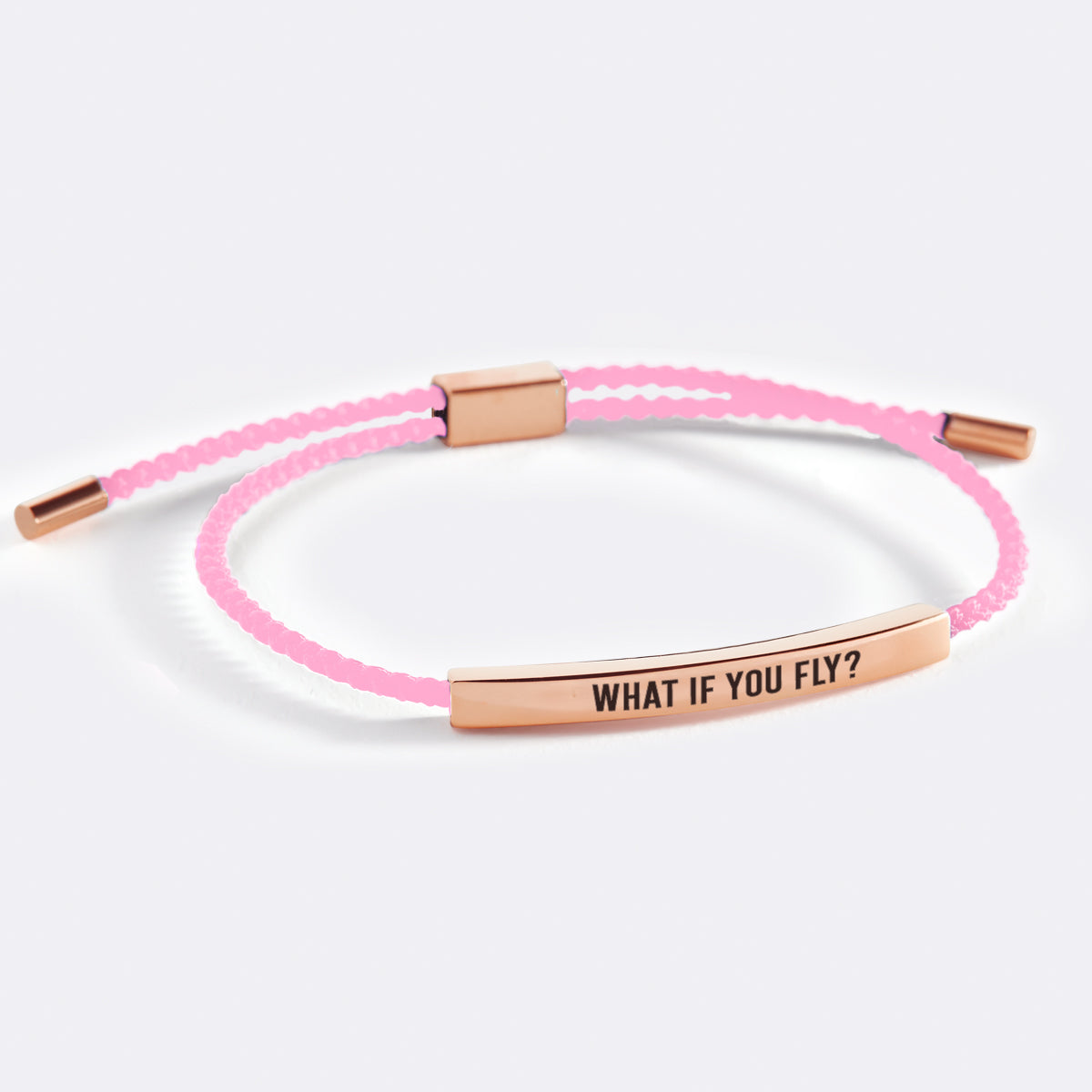 What If You Fly? Inspire Bracelet in Pink, 18-k-rose-gold-plated by Seeyoura