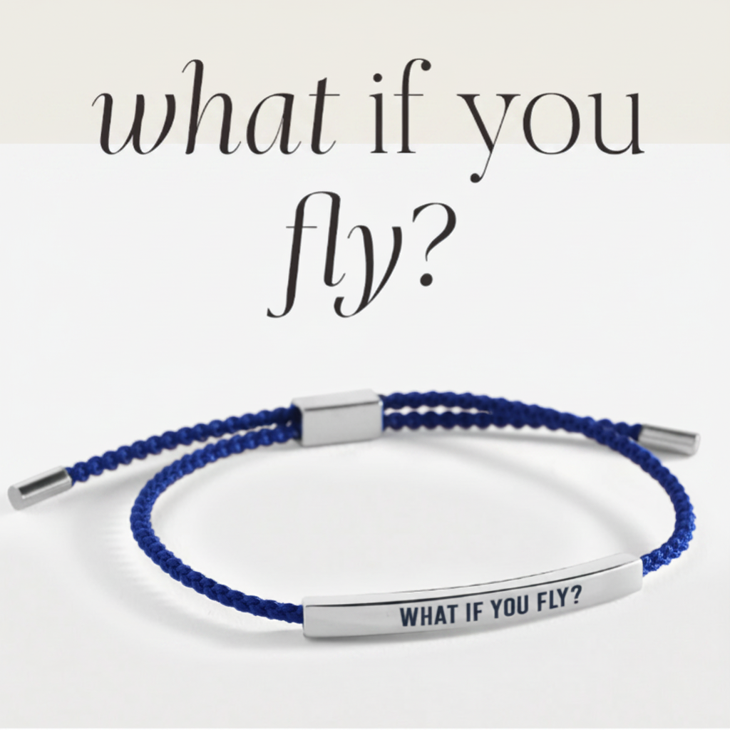 What If You Fly? Inspire Bracelet in Royal Blue, silver by Seeyoura