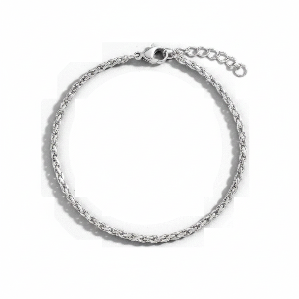 Wheat Chain Bracelet in silver by Seeyoura
