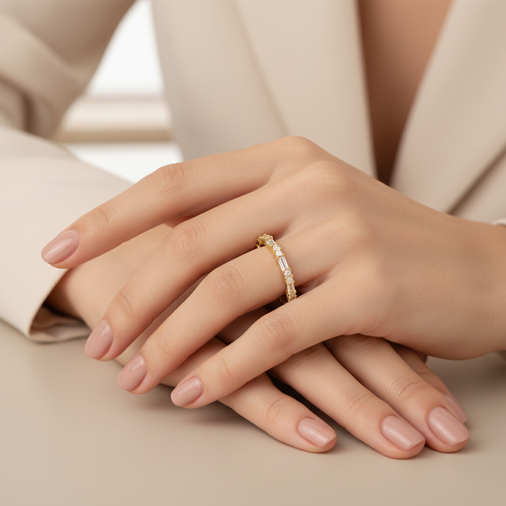 Baguette Gemstone Stacking Ring by Seeyoura