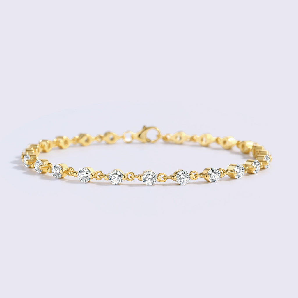 Wrapped in Diamonds Bracelet in 18-k-gold-over-sterling-silver by Seeyoura