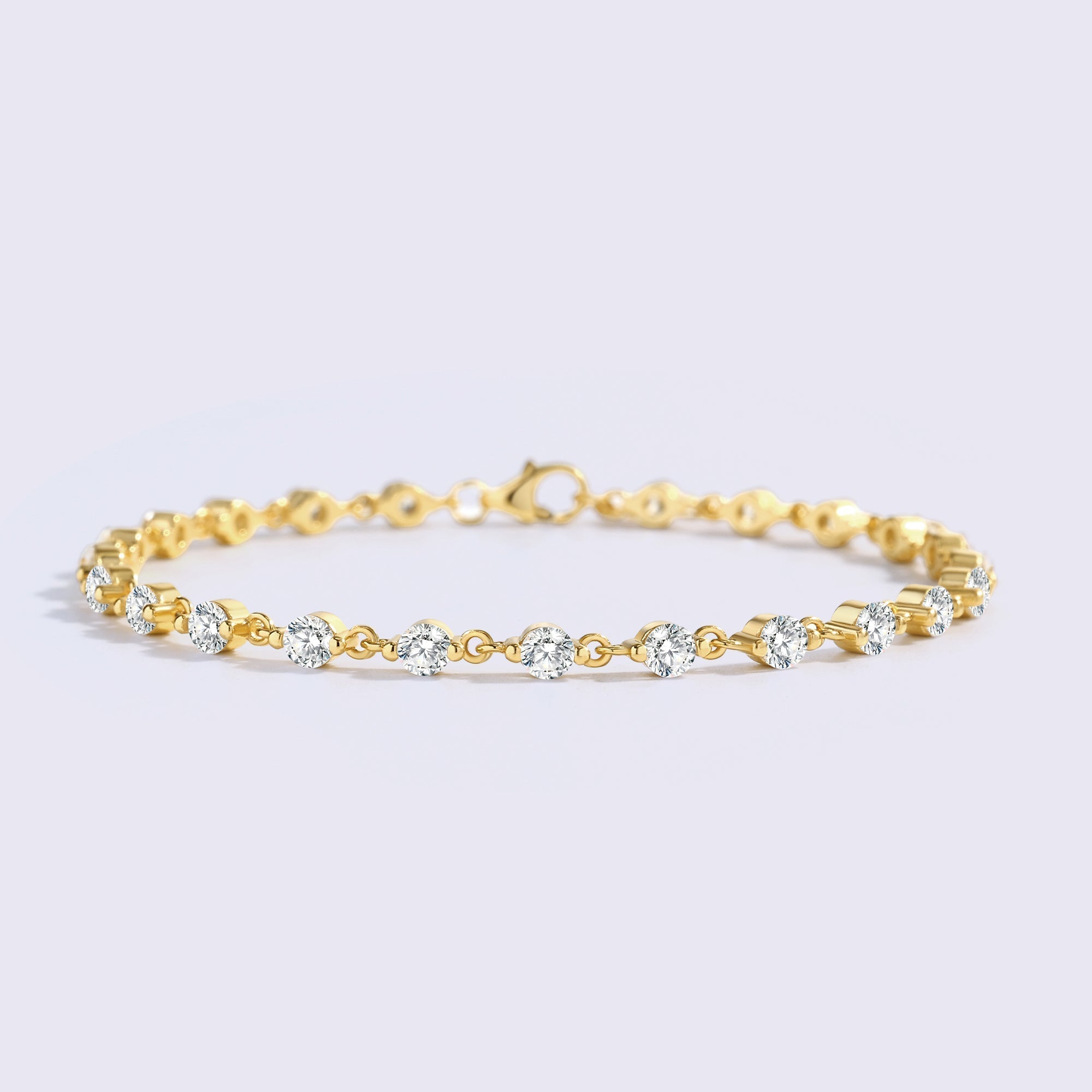 Wrapped in Diamonds Bracelet in 18-k-gold-over-sterling-silver by Seeyoura