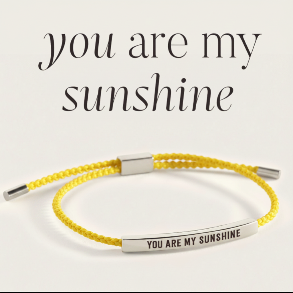 You Are My Sunshine Inspire Bracelet in Lemon Yellow, silver by Seeyoura