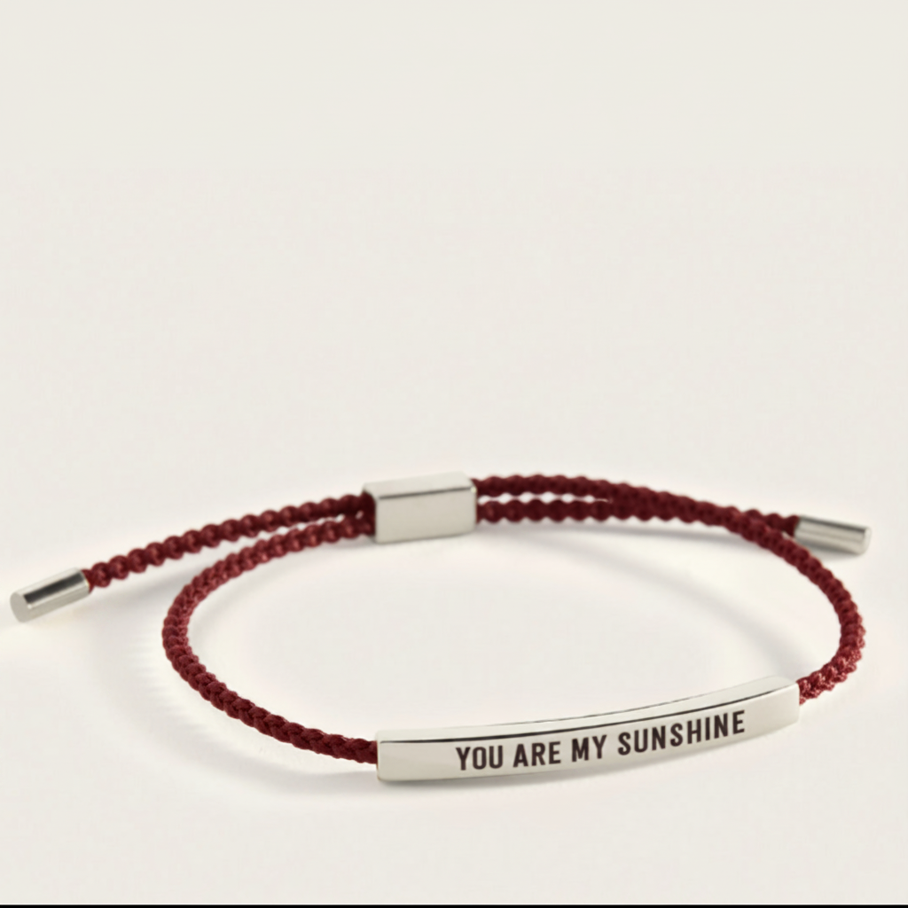 You Are My Sunshine Inspire Bracelet in Lucky Red, silver by Seeyoura