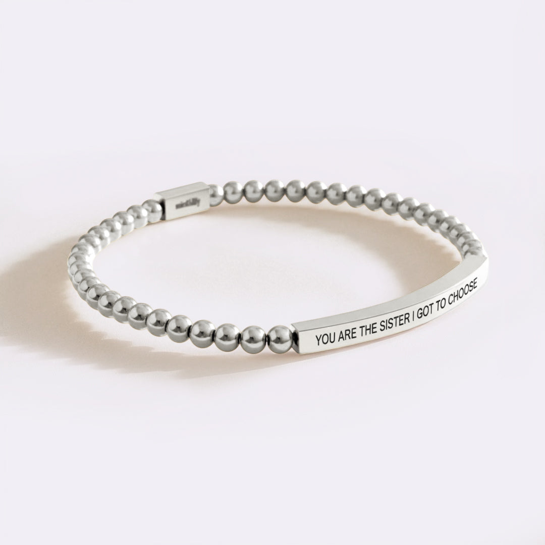 You Are The Sister I Got To Choose Beaded Inspire Bracelet by Seeyoura