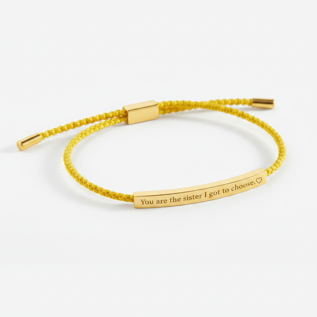 You are the Sister I got to Choose Inspire Bracelet in Lemon Yellow, gold by Seeyoura