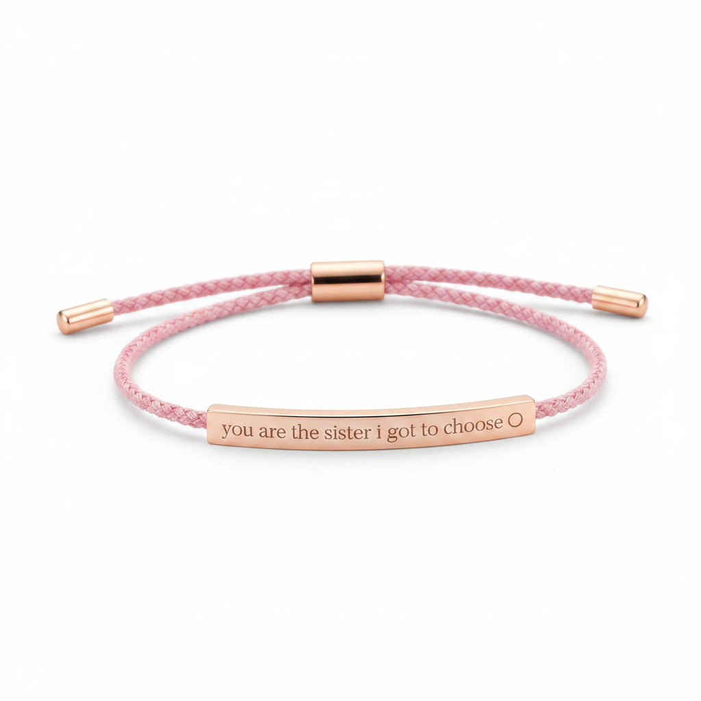 You are the Sister I got to Choose Inspire Bracelet in Pink, rose-gold by Seeyoura