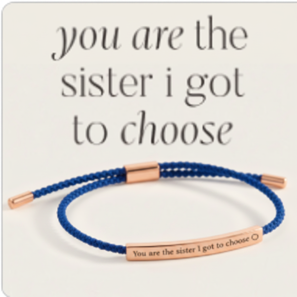 You are the Sister I got to Choose Inspire Bracelet in Royal Blue, rose-gold by Seeyoura