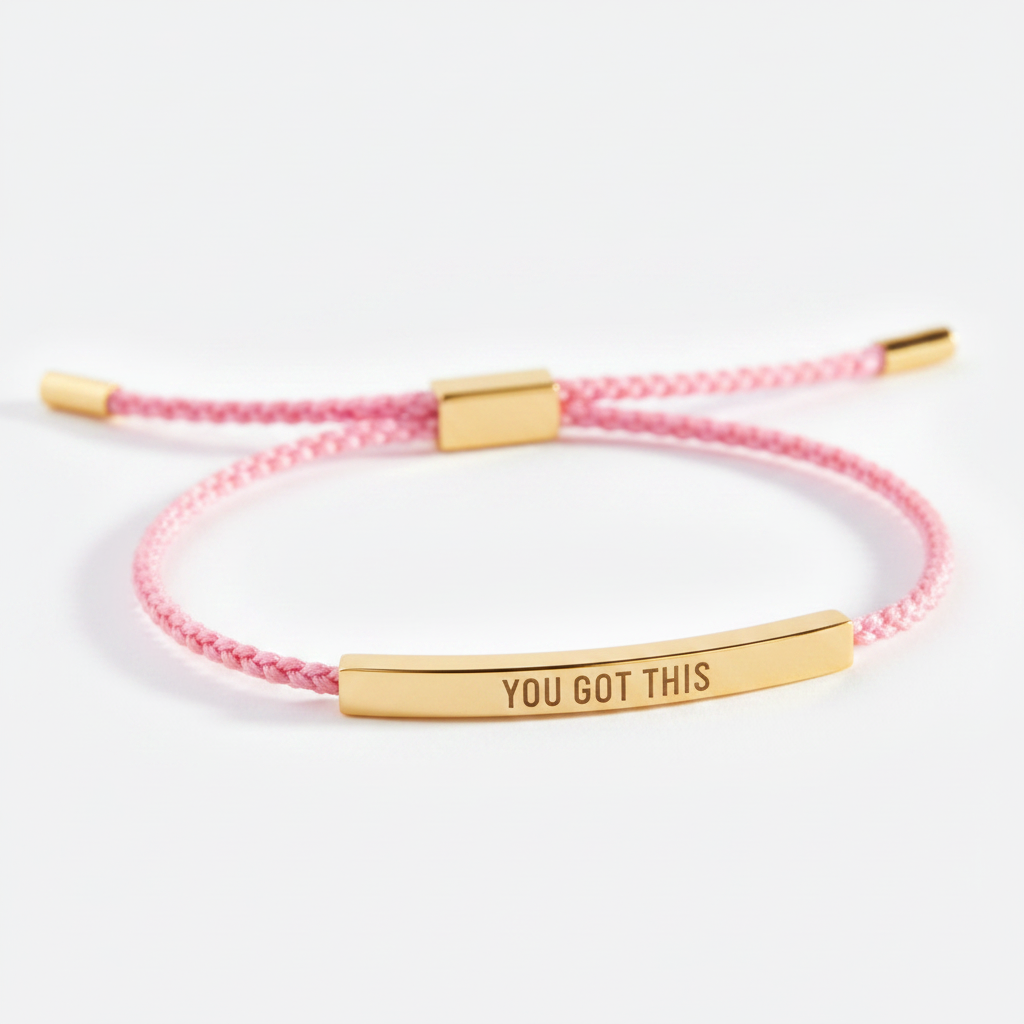 You Got This Inspire Bracelet in Pink, gold by Seeyoura