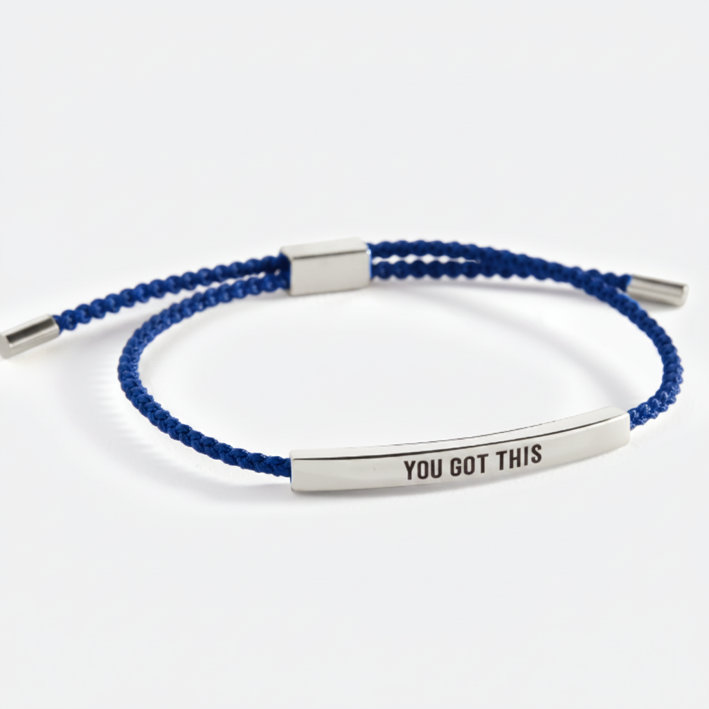 You Got This Inspire Bracelet in Royal Blue, silver by Seeyoura