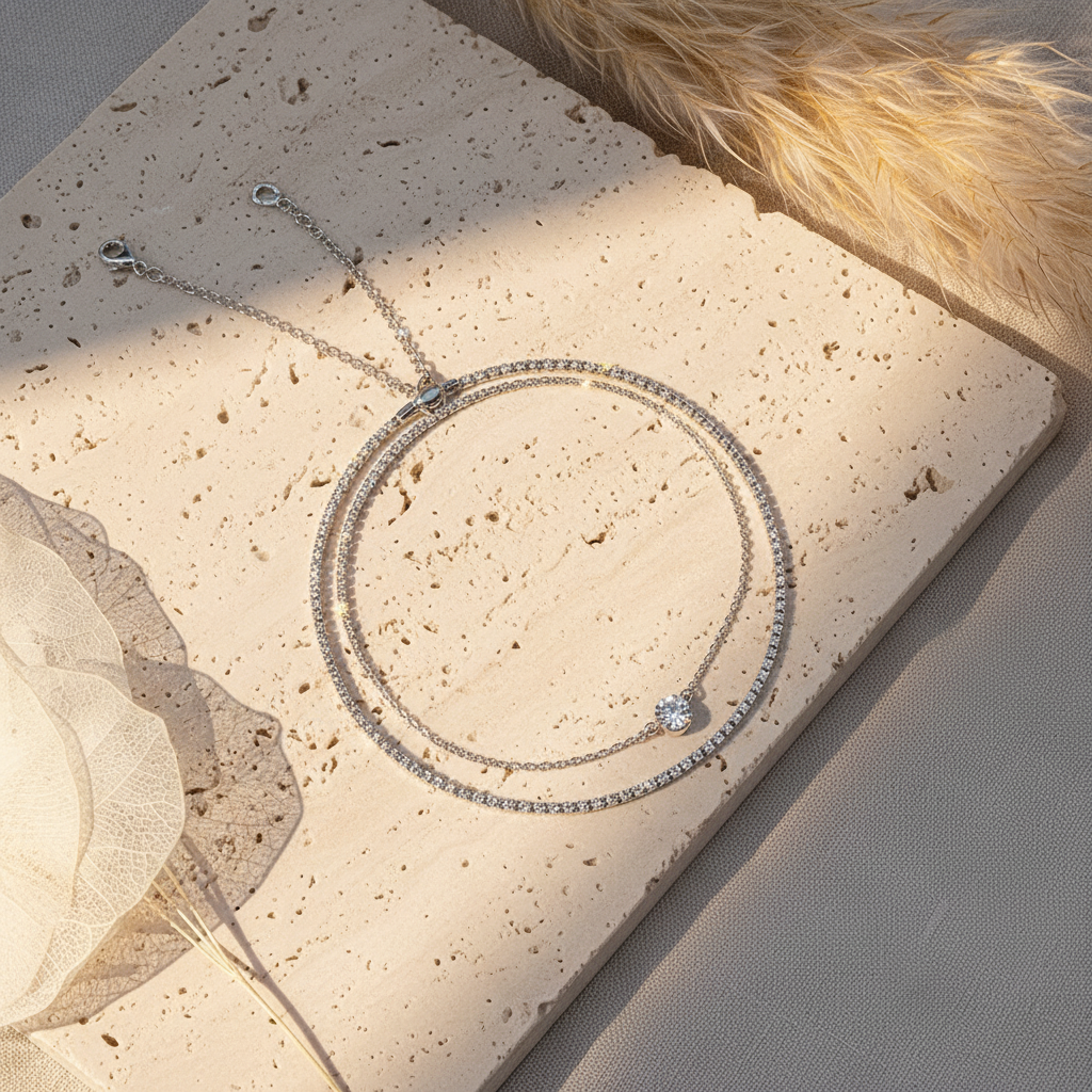 Silver Bracelet Set — Flatlay