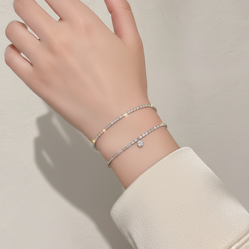 Silver Bracelet Set — On the Wrist Light