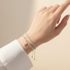 Silver Cross Bracelet Set — On the Wrist Light